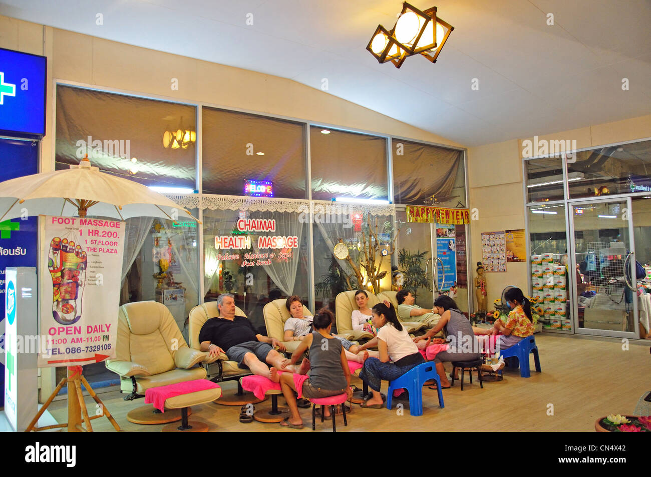 Outdoor massages in massage palour, Chiang Mai, Chiang Mai Province, Thailand Stock Photo Alamy
