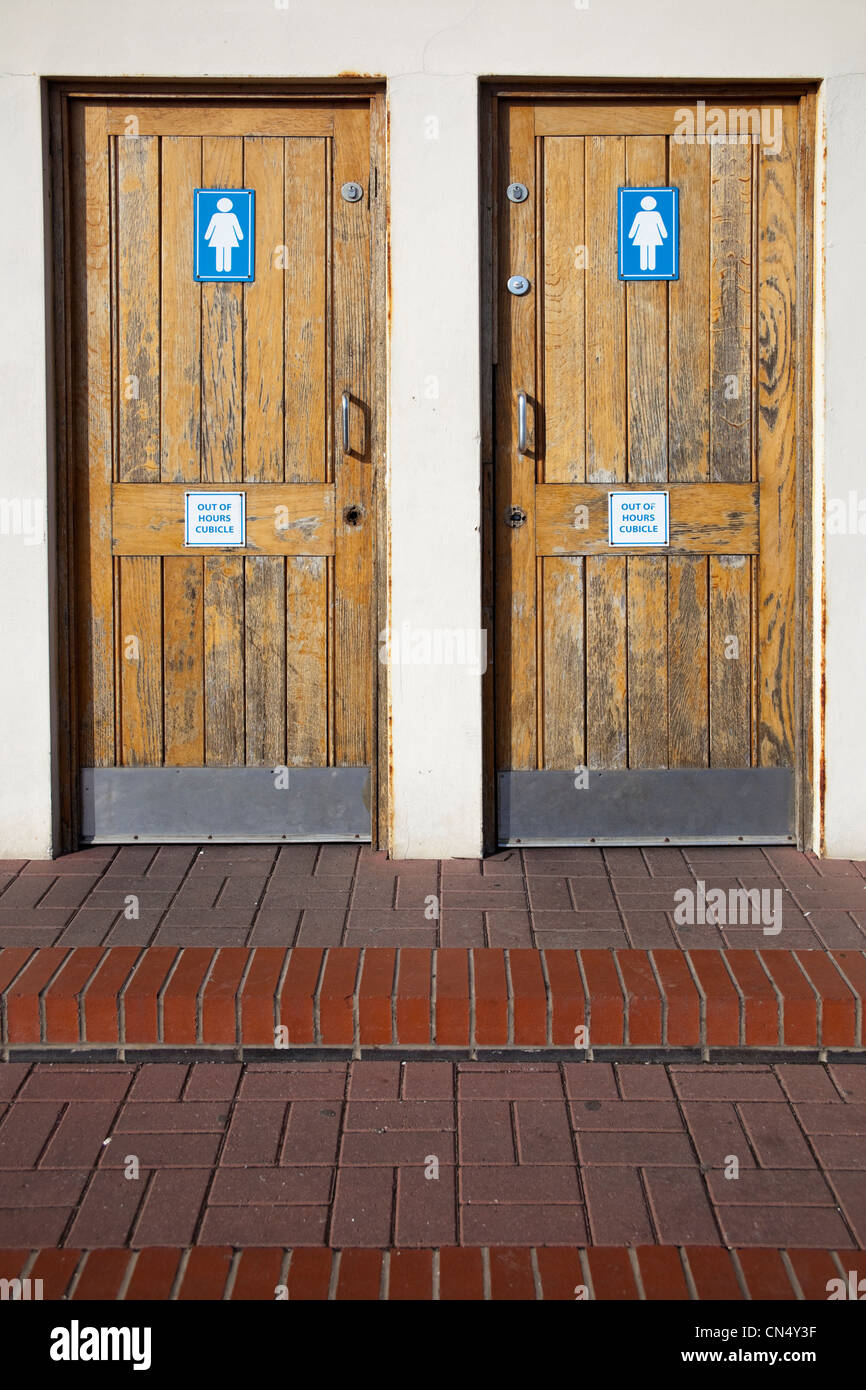 WC toilet doors, UK Stock Photo