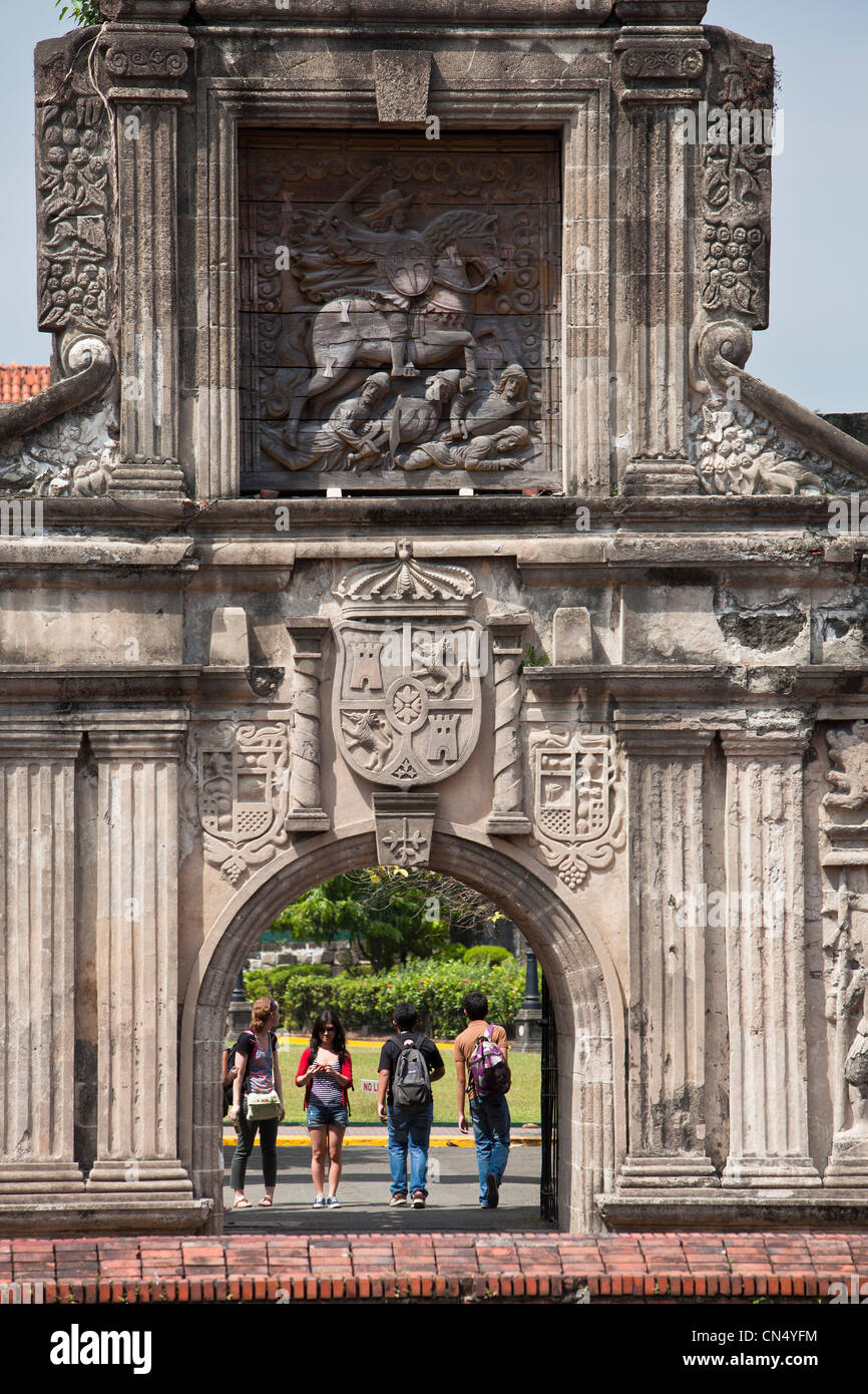 Philippines, Luzon island, Manila, Intramuros historic district, Fort Santiago, formerly the head of Spanish power Stock Photo