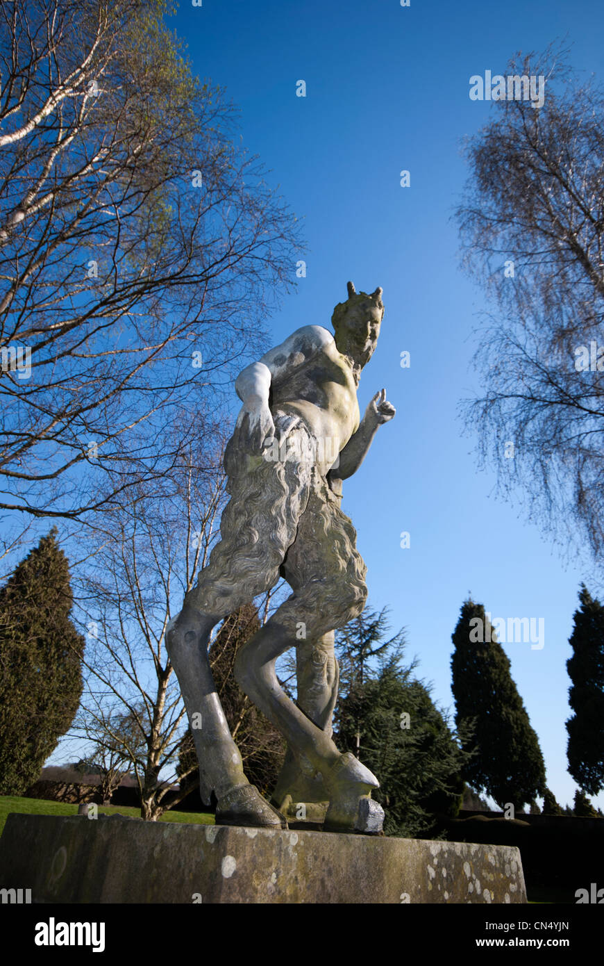 The statues of Pan in the grounds of Newstead Abbey, Nottinghamshirre