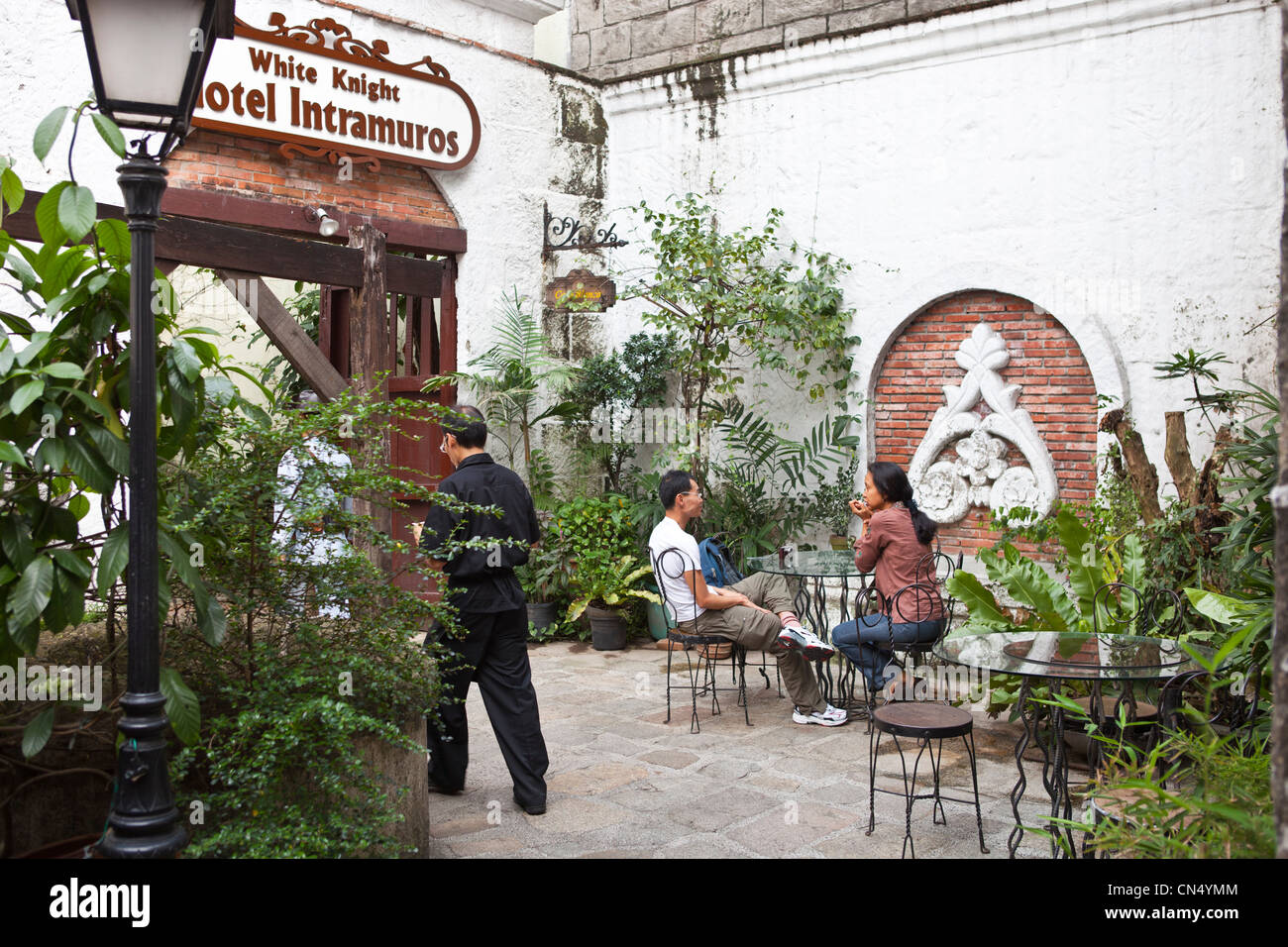 Philippines, Luzon island, Manila, Intramuros historic district, Manila casa old Spanish colonial mansion Stock Photo