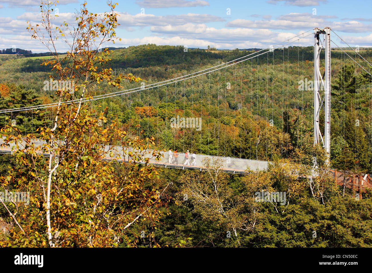 Coaticook suspension bridge hires stock photography and images