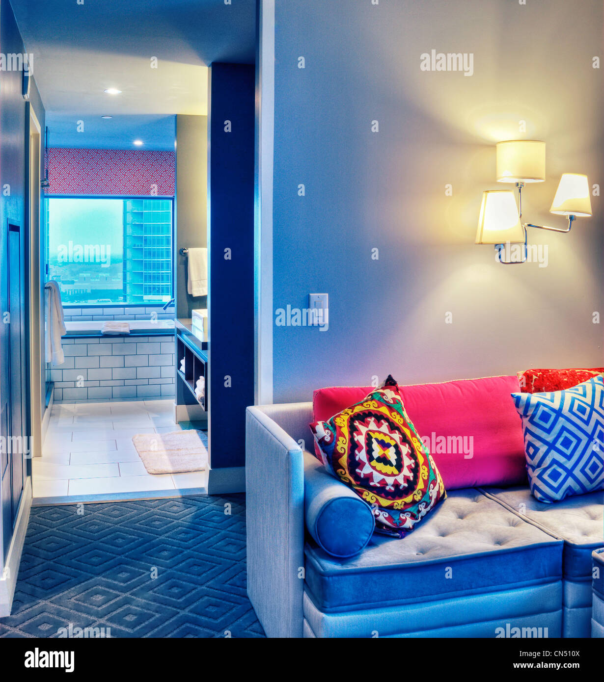WOW Suite at W Austin Hotel Stock Photo Alamy