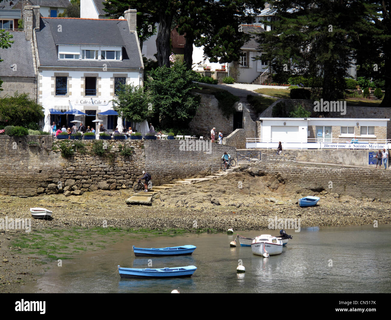 SainteMarine harbour, Odet river, Finistere, Brittany, Bretagne