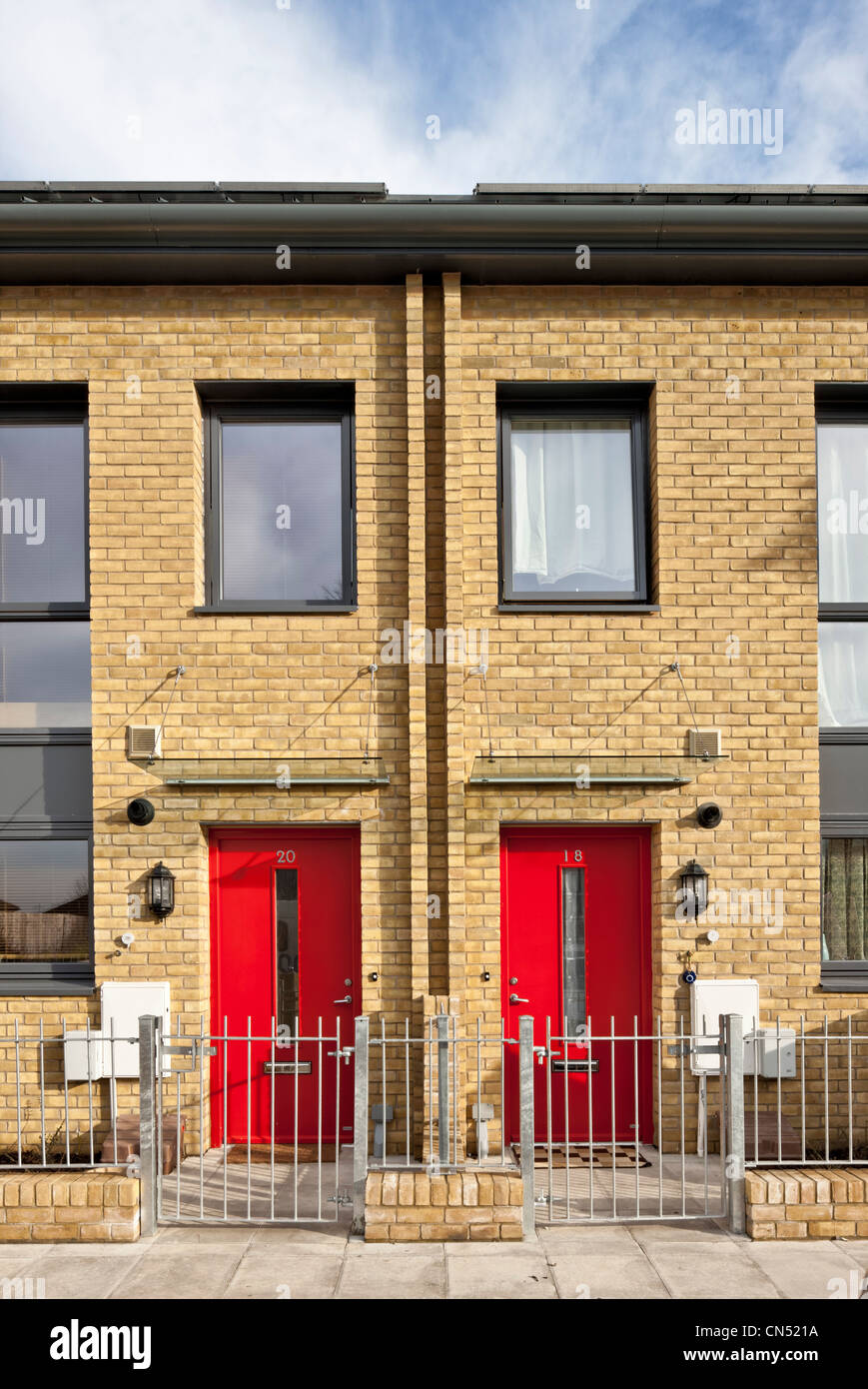 Robinia Crescent housing in Leyton, London. Stock Photo