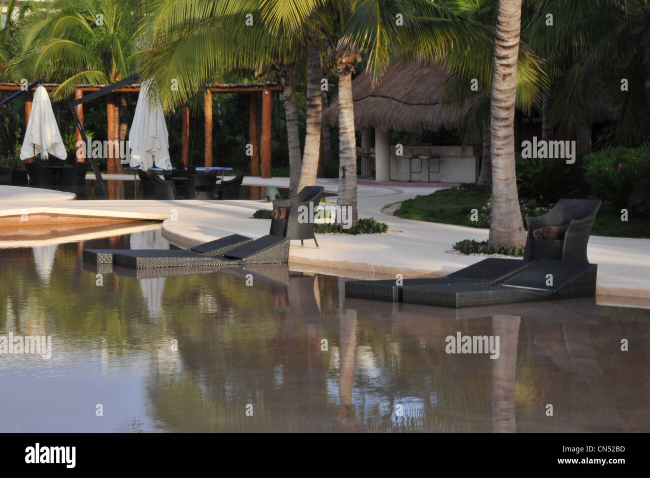 Infinity Pool at a resort in Cancun Mexico Stock Photo Alamy