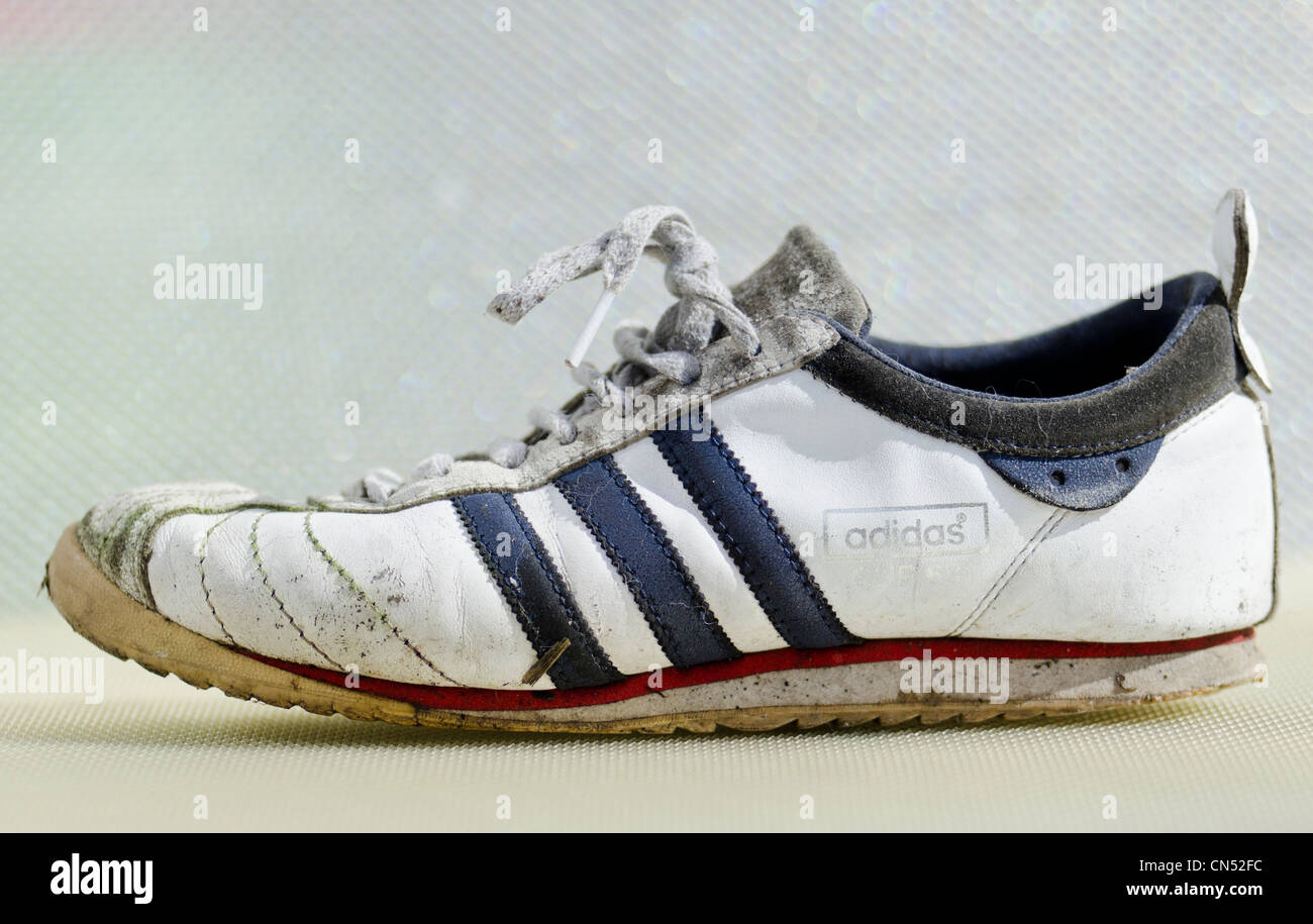 Single Worn Adidas Cup 68 Trainer Stock Photo - Alamy