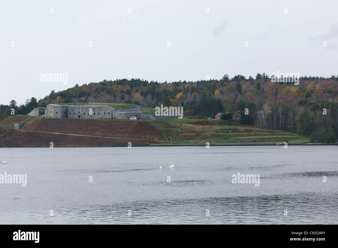 Fort Knox on the banks of the Penobscot River, Prospect, Maine. Stock Photo