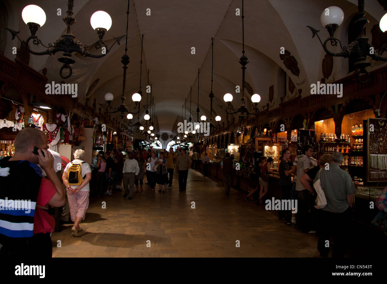 Cloth market in the center of the main square in Krakow, Poland Stock Photo