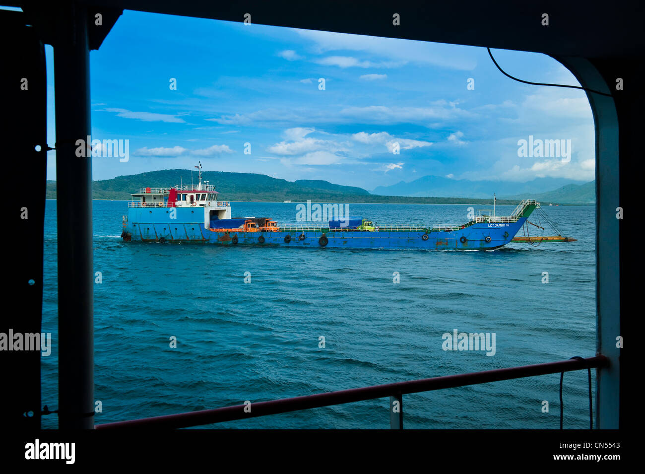 Indonesia, Java, East Java Province, Banyuwangi, harbour of the ferries between Banyuwangi and Gilimanuk Stock Photo