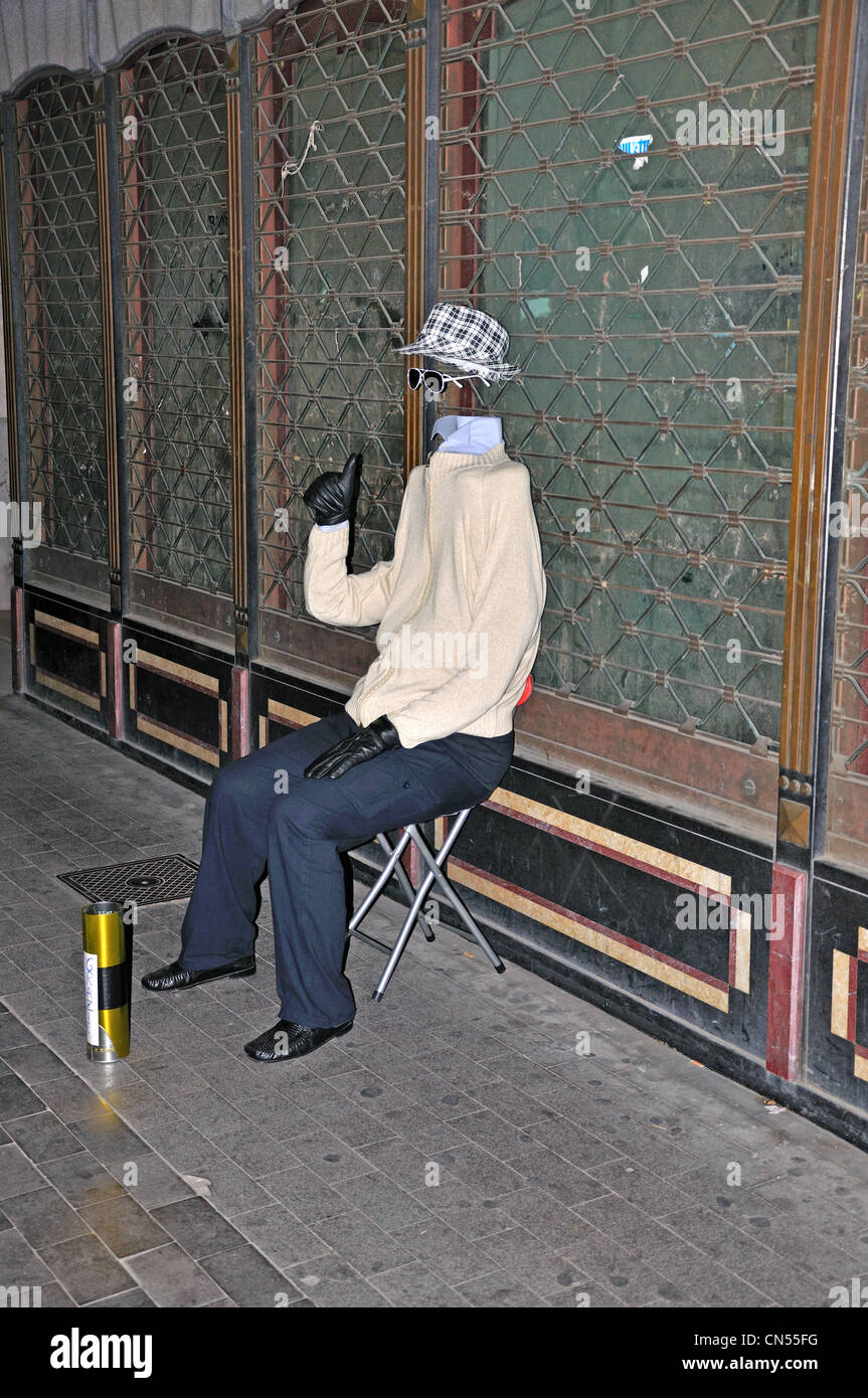 Invisible man street performer Sorrento Italy Stock Photo