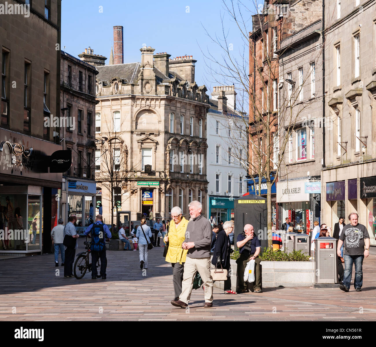 Murray Place pedestrian shopping precinct, Stirling, Scotland. Stock Photo