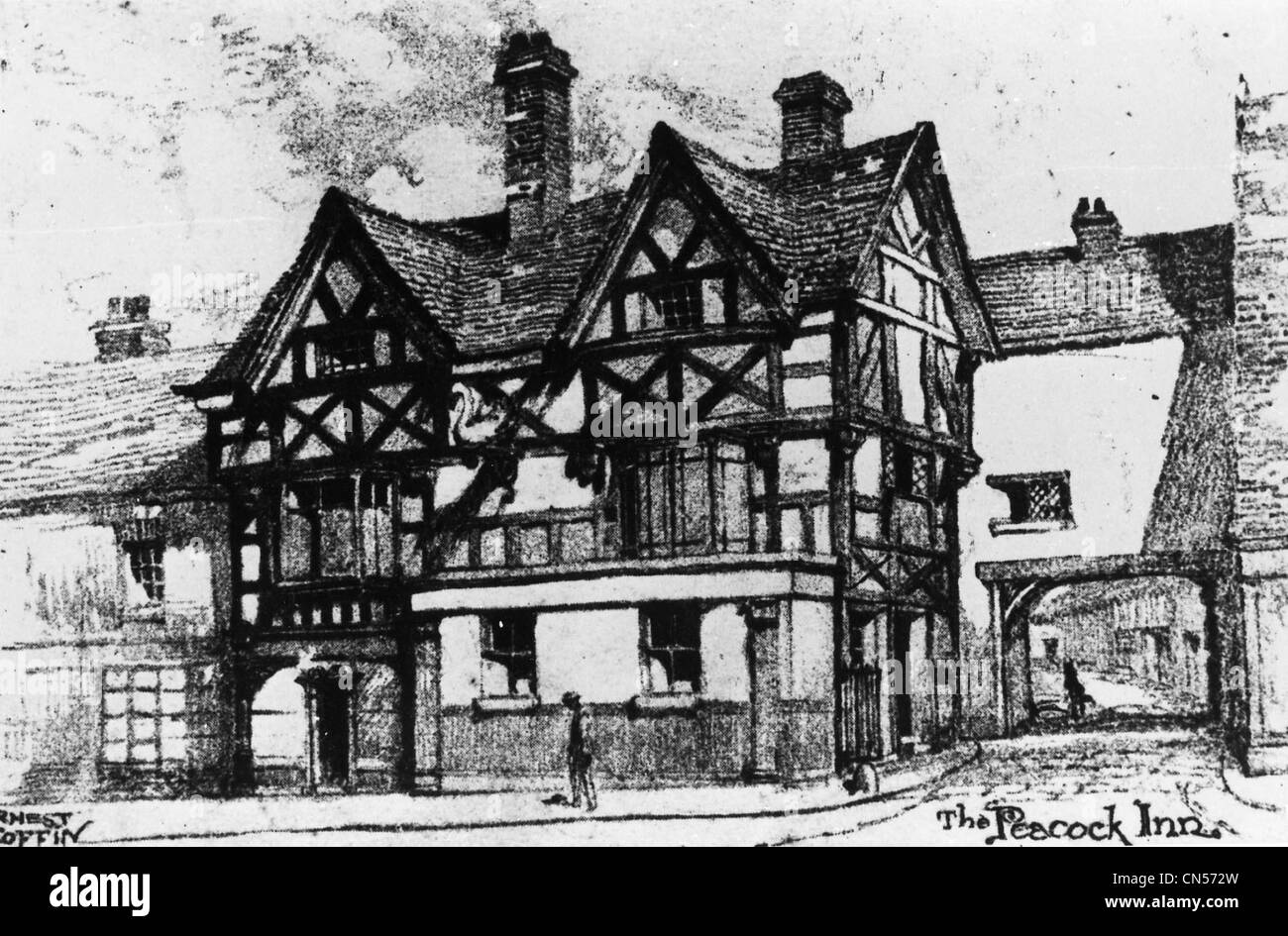 Swan & Peacock Inn, Wolverhampton, early 20th century. Stock Photo
