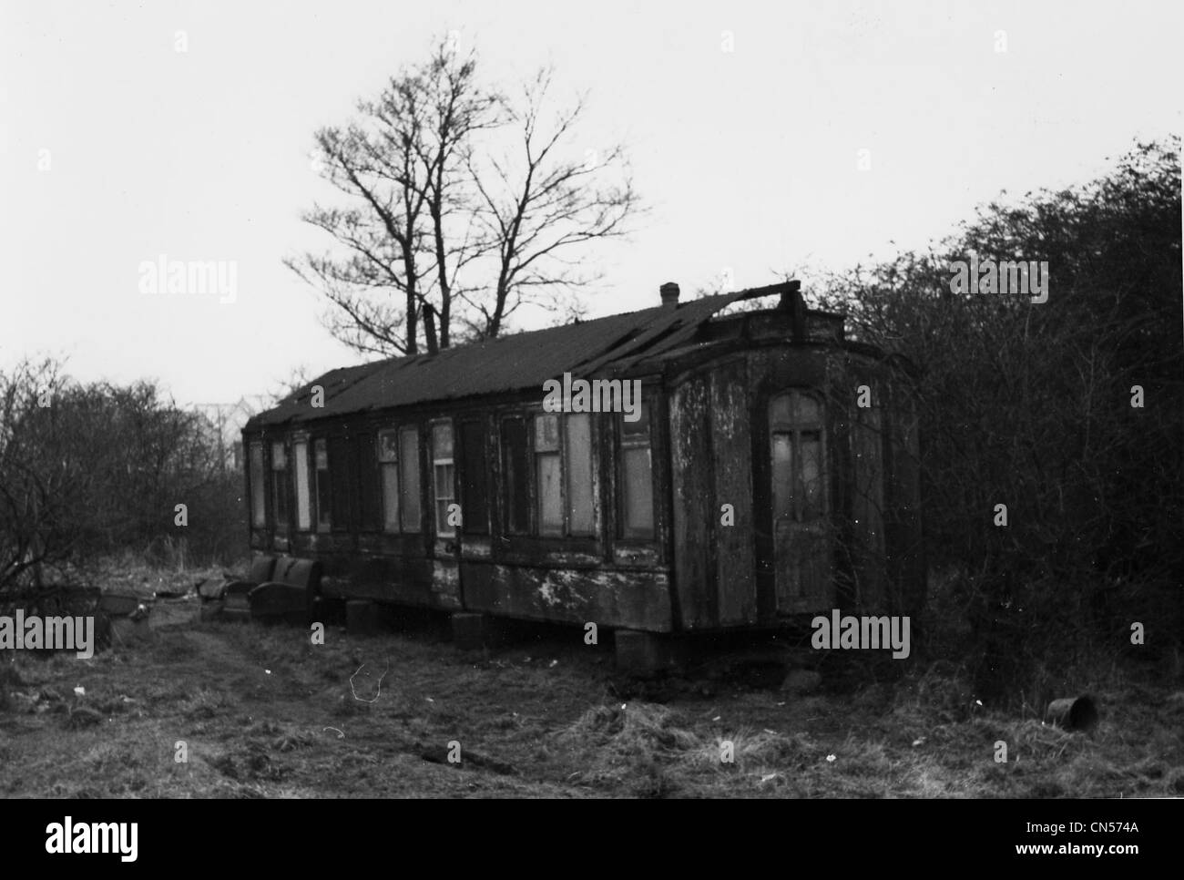 Disused Railway Carriage, Wolverhampton, 20th century. Stock Photo