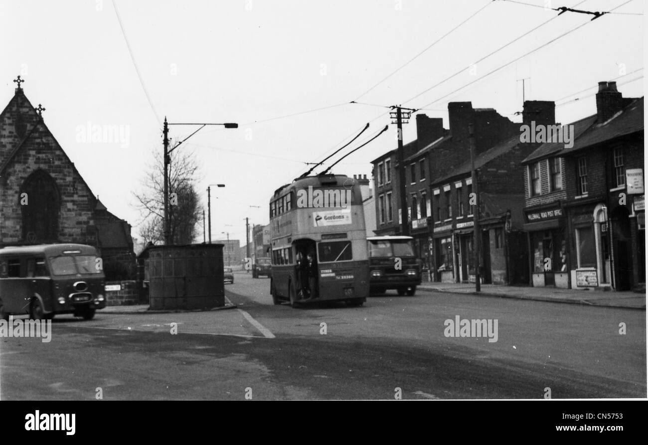 Trolleybuses, Willenhall Road, Wolverhampton, mid 20th century Stock
