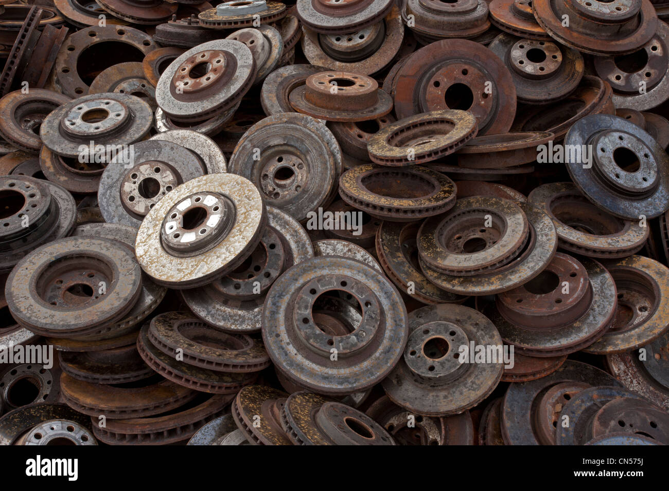 Old brake parts, Recycling Center, Ithaca, New York, property released