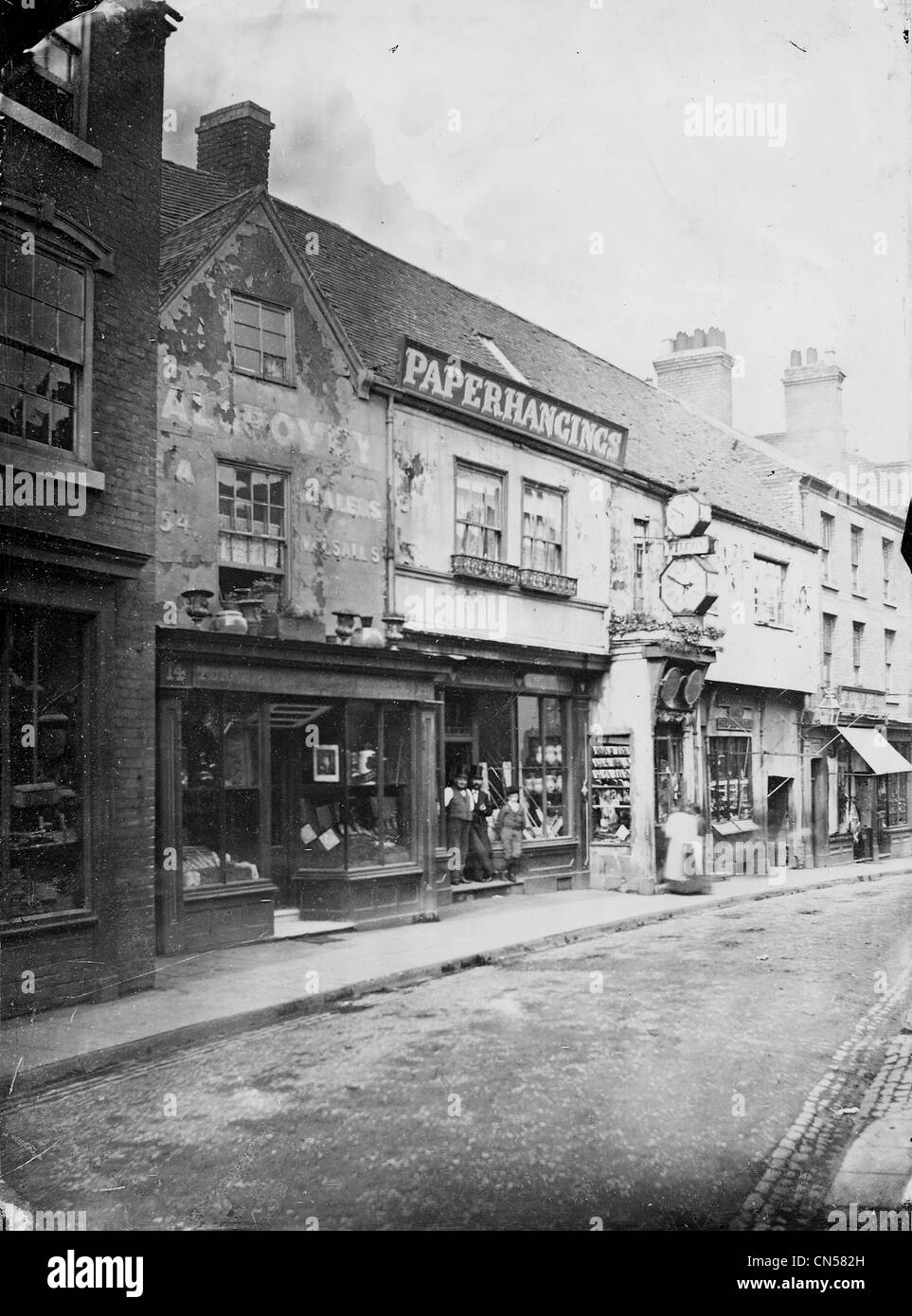 Lichfield Street, Wolverhampton, circa 1870 Stock Photo