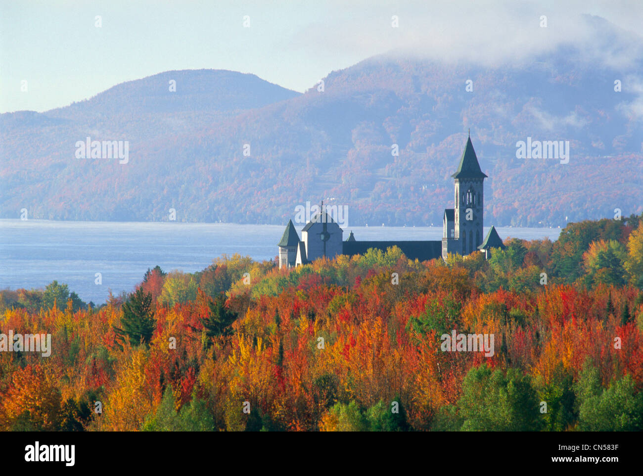 Abbey and Owl's Head Mountains, SaintBenoîtduLac, Eastern Townships