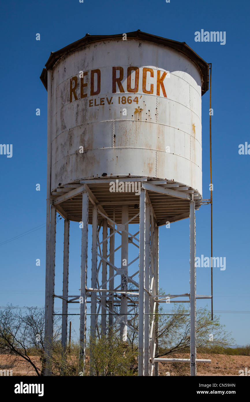 Historic railroad water tank located at the Red Rock exit off I10 in