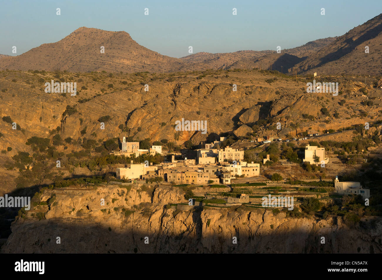 Sultanate of Oman, Al Dakhiliyah Region, Western Hajar Mountains, Jebel Akhdar and Saiq Plateau, Al Ain Stock Photo