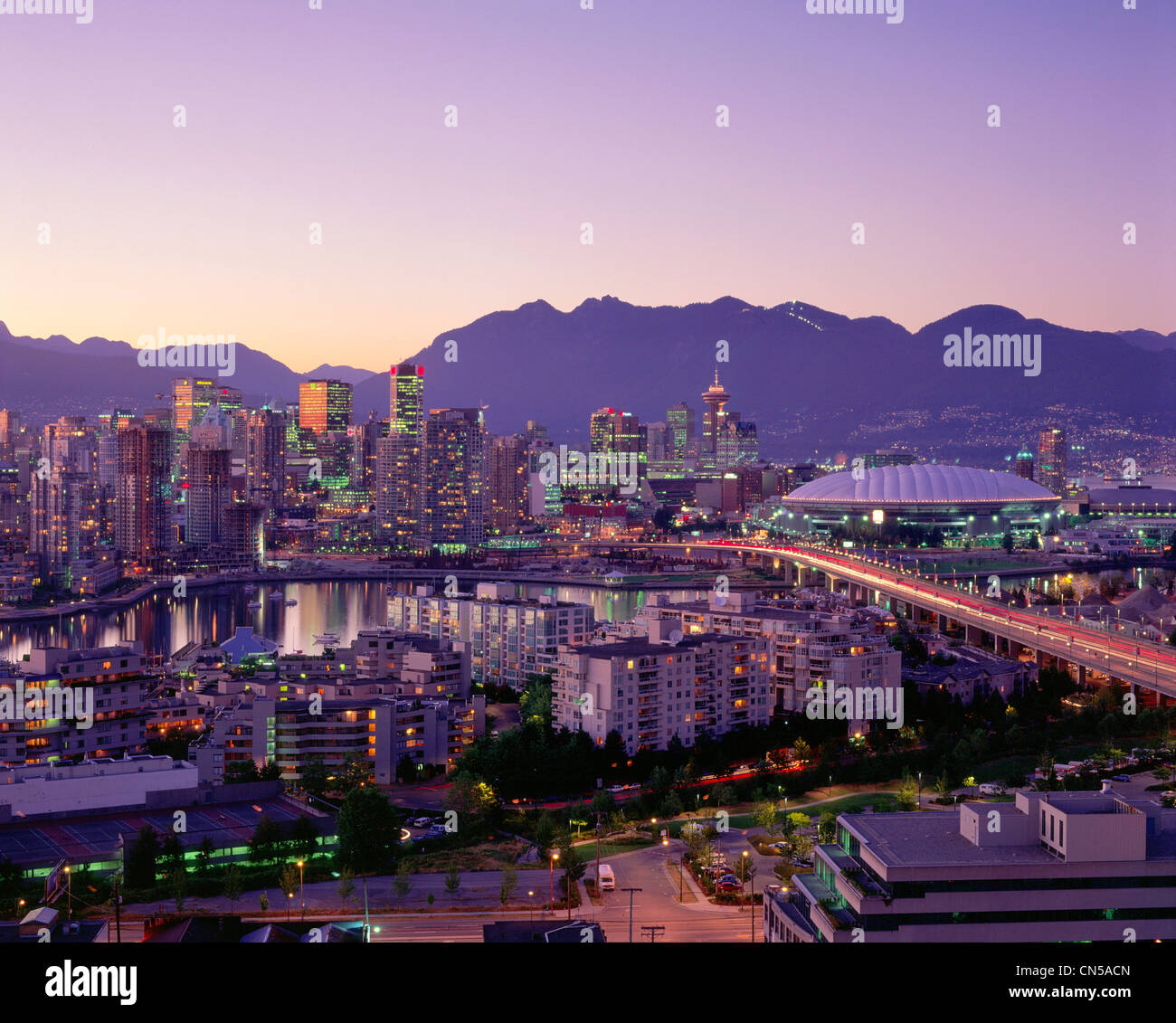 Downtown Vancouver at Dusk, British Columbia Stock Photo - Alamy