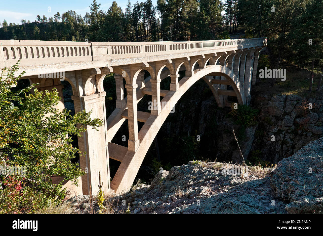 Bridge along SD 87, Wind Cave National Park, Black Hills, Custer, South Dakota Stock Photo Alamy