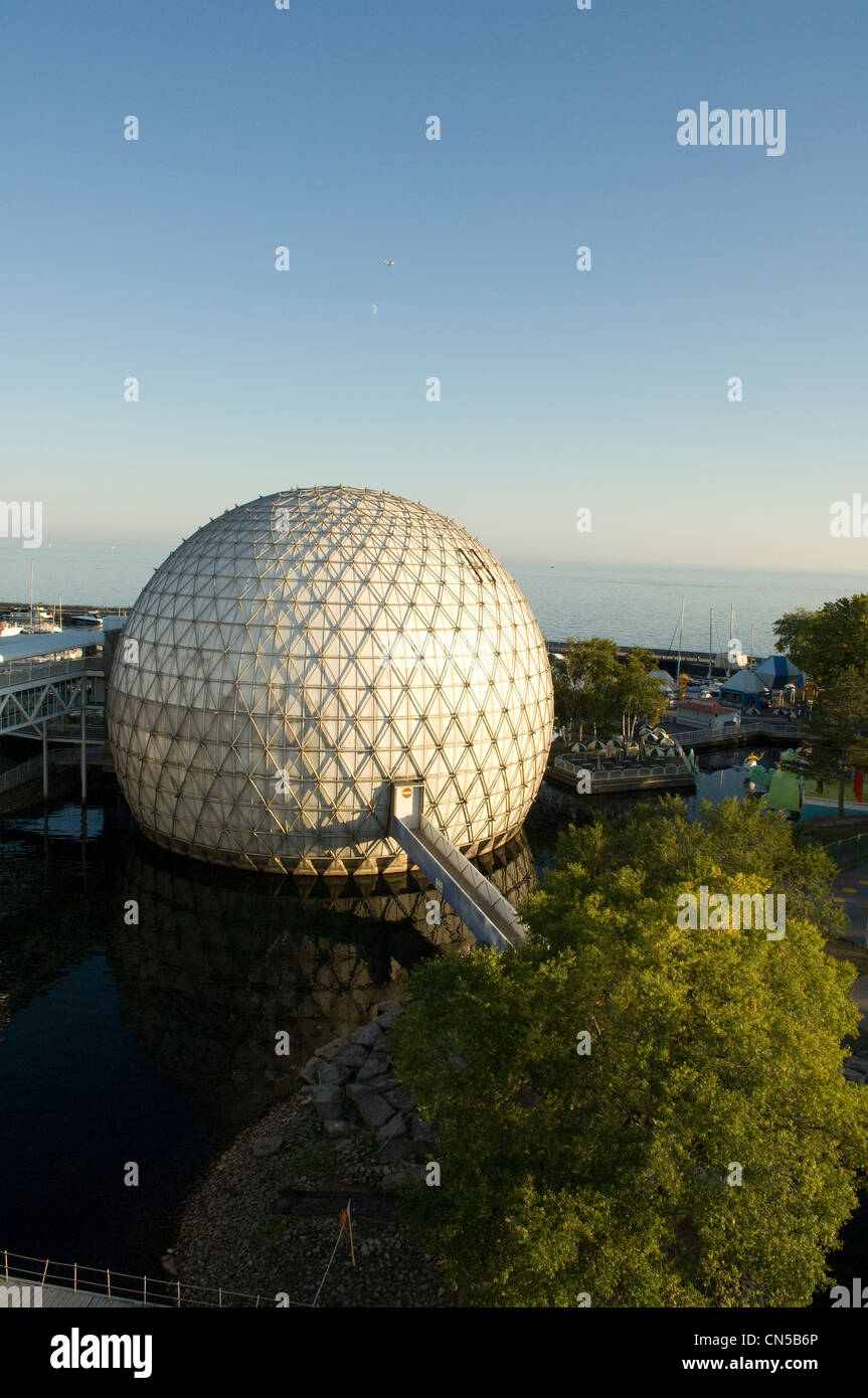 View of Cinesphere at Ontario Place, Toronto, Ontario Stock Photo