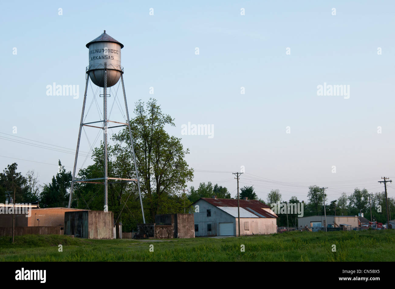 The old water tower in Walnut Ridge, Arkansas Stock Photo