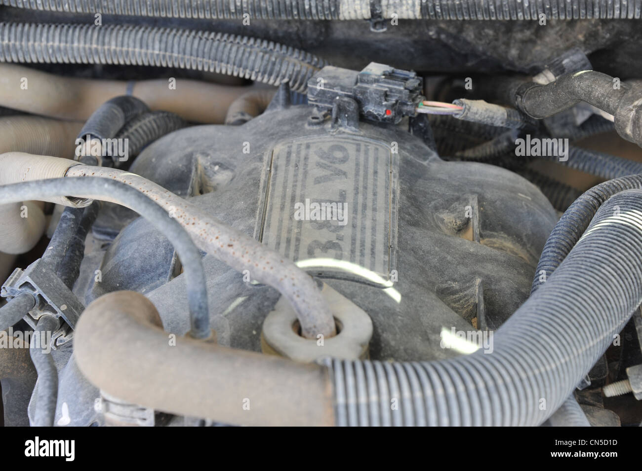 Wrangler jeep engine 3 2 v6 stock photo alamy