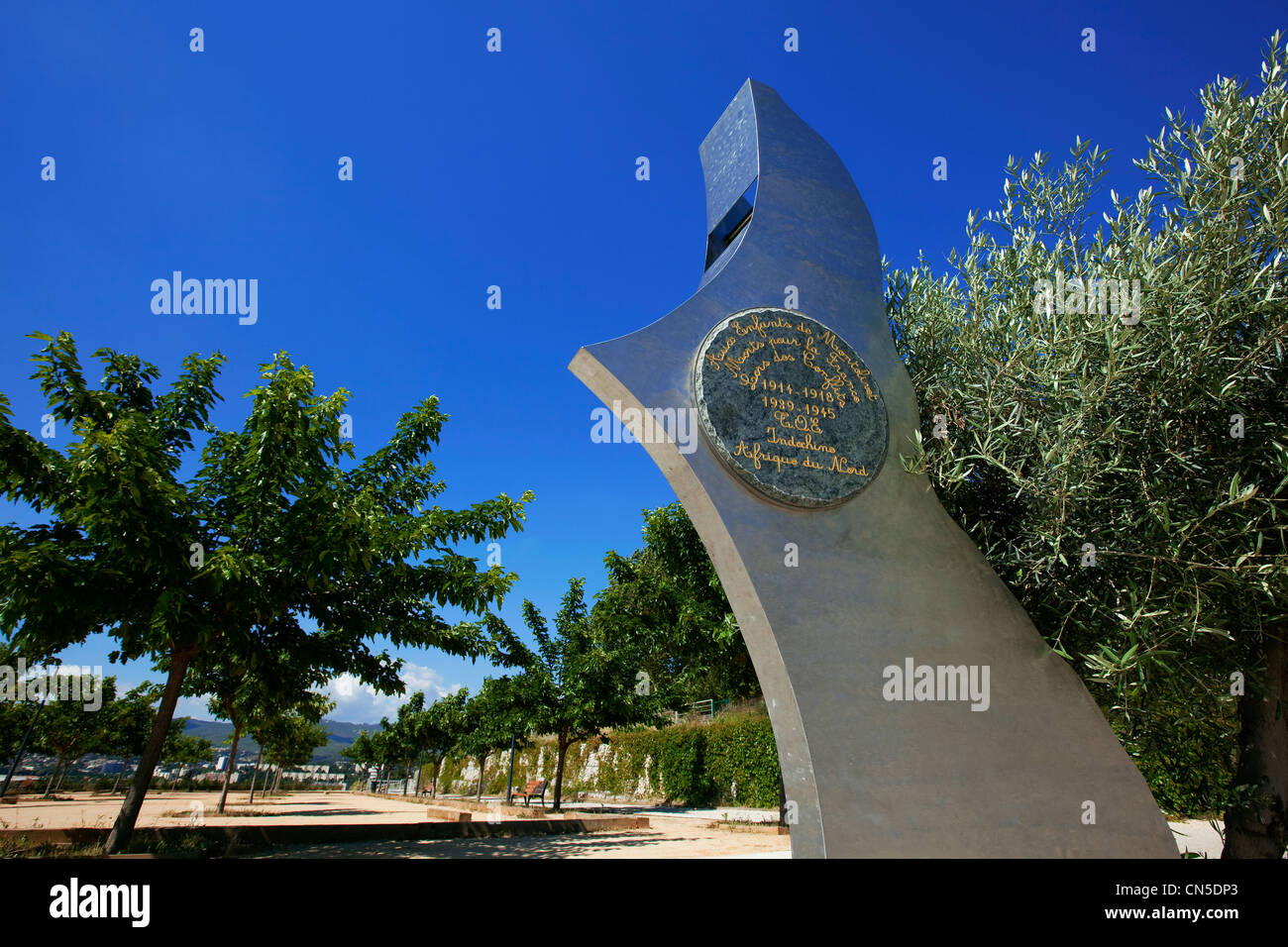 France, Bouches du Rhone, Marseille, 12th district, of Mount Olivet, war memorial Stock Photo