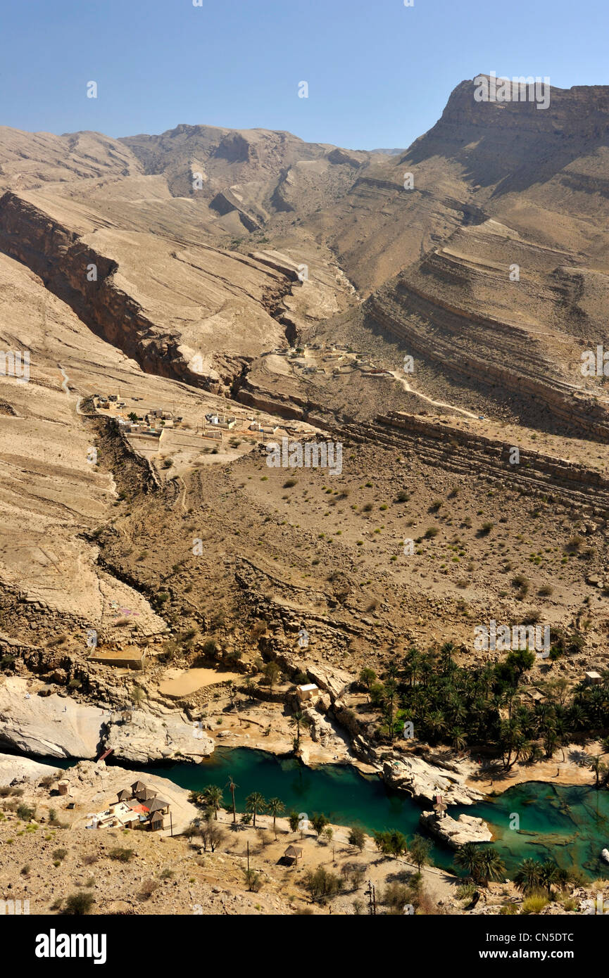 Sultanate of Oman, Ash Sharqiyah Region, Wadi Bani Khalid Stock Photo