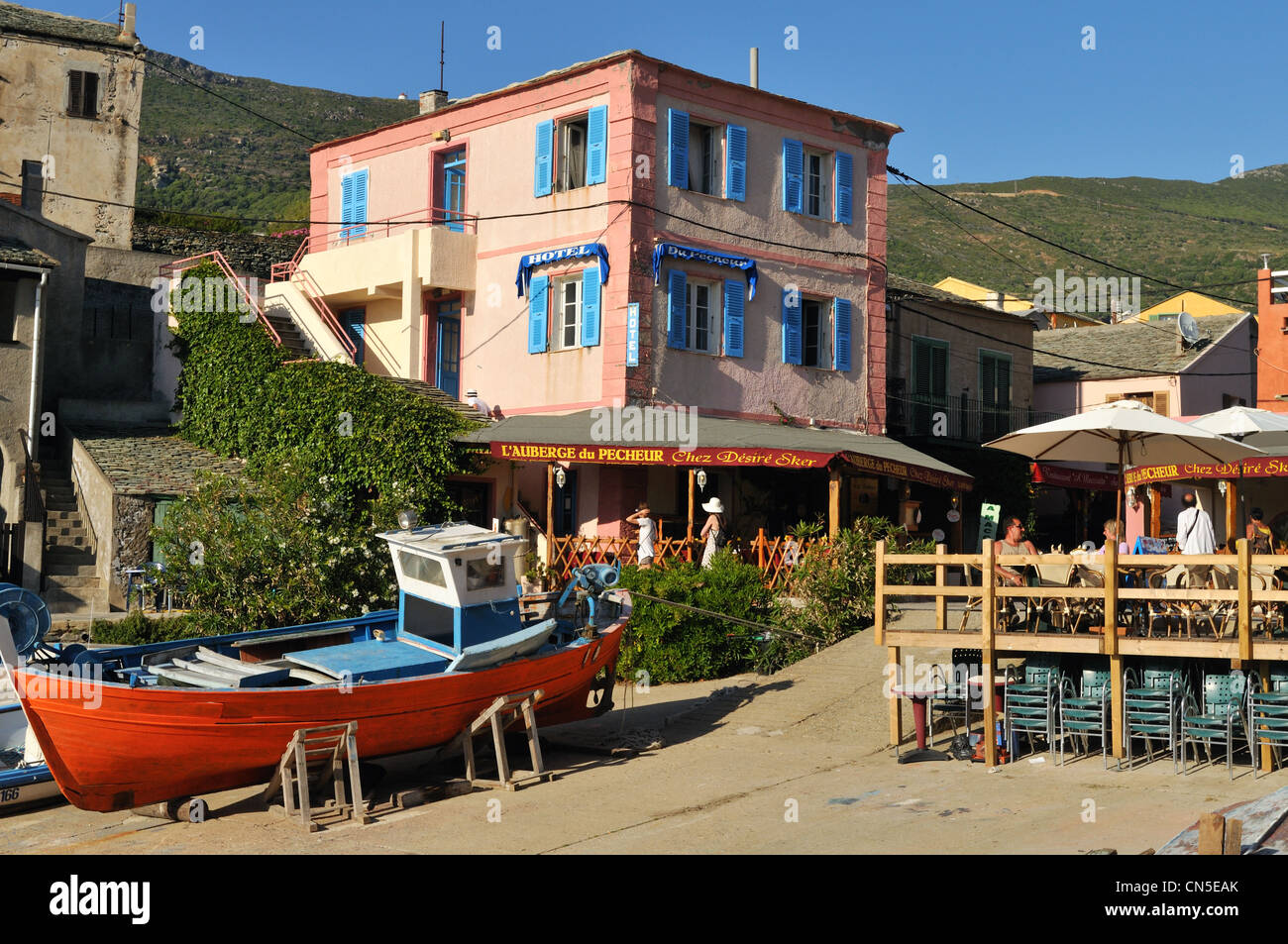 France, Haute Corse, Cap Corse, Centuri, the port, known since antiquity as the Centurinon, Centuri is the largest fishing port Stock Photo