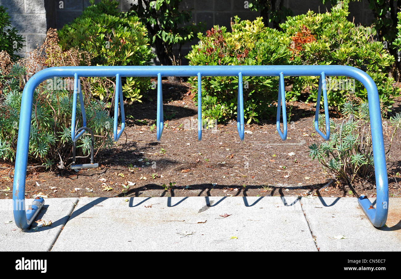 blue bike rack