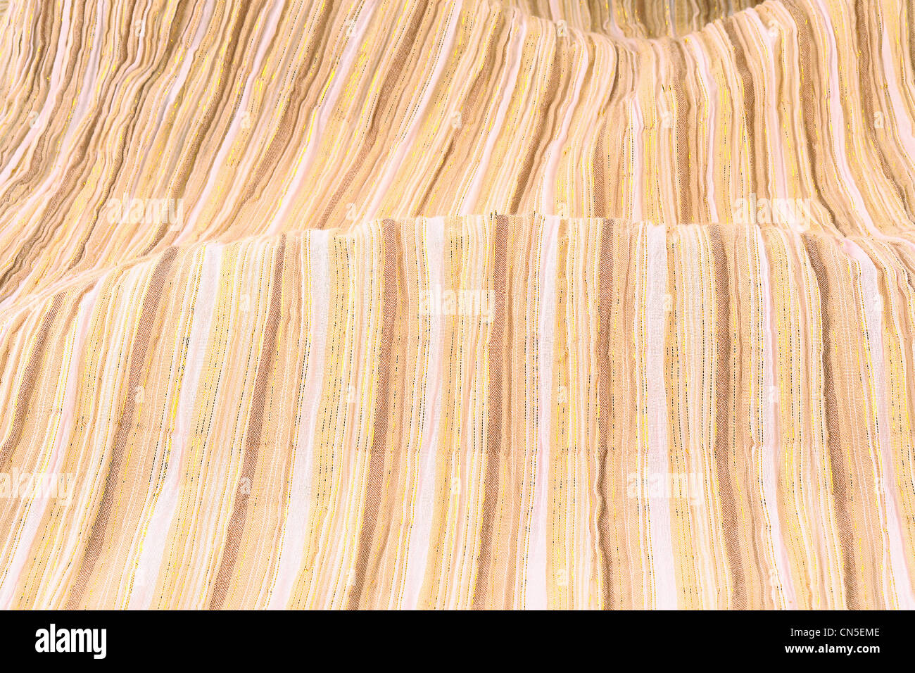 Fabric with golden stripes Stock Photo Alamy