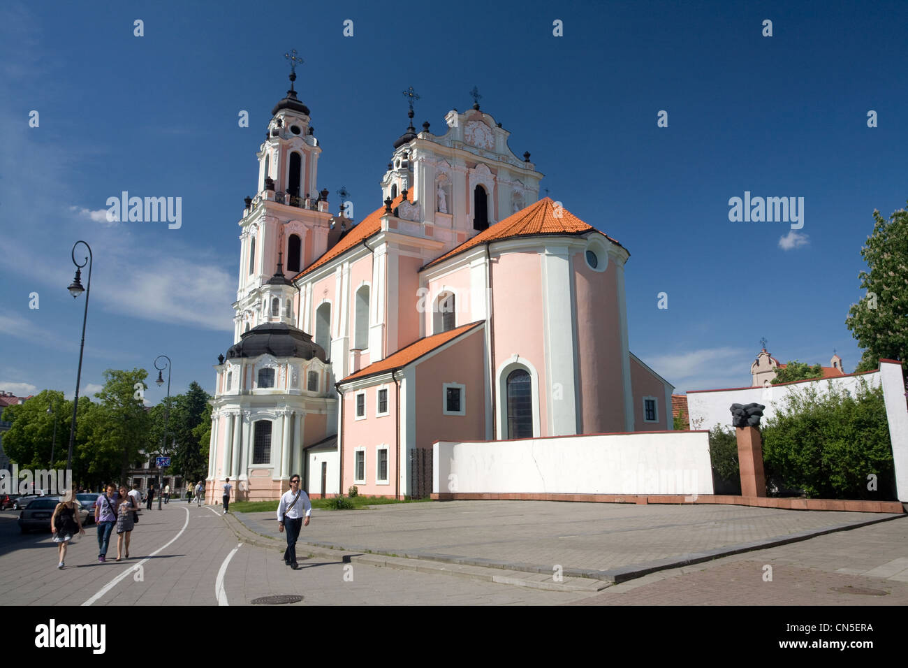 Lithuania (Baltic States), Vilnius, historical centre listed as World Heritage by UNESCO, St Catherine baroque church Stock Photo