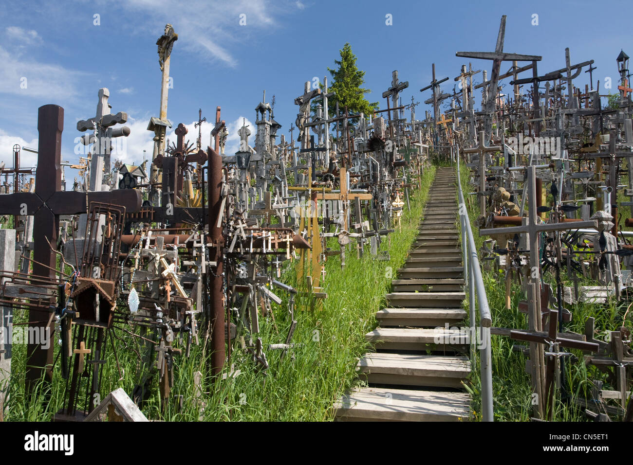 Lithuania (Baltic States), Siauliai, Siauliai county, the crosses hill Stock Photo