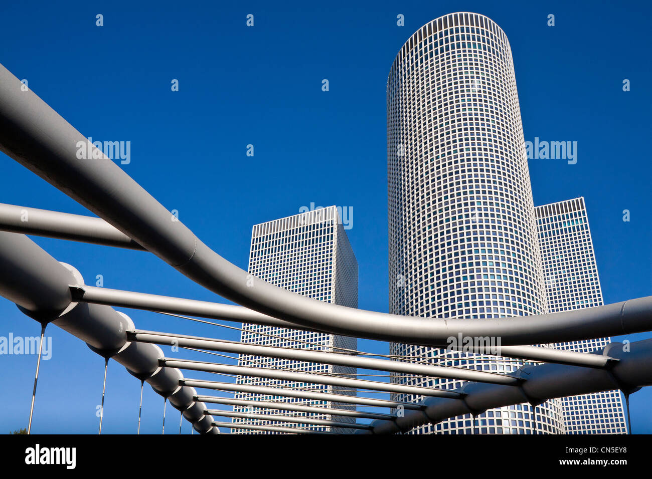 Israel, Tel Aviv, Azrieli Center and its three towers Stock Photo - Alamy