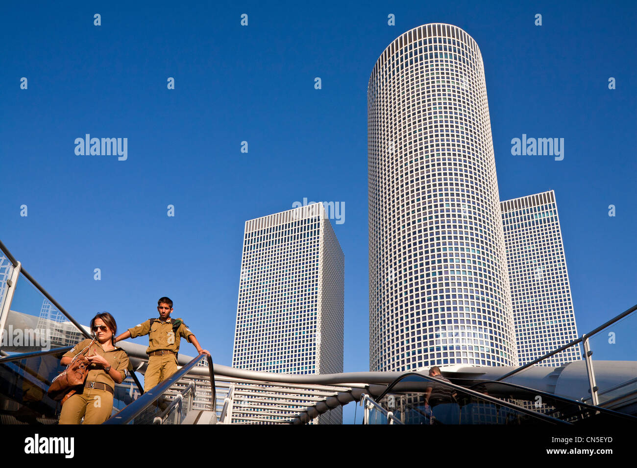 Israel, Tel Aviv, Azrieli Center and its three towers Stock Photo - Alamy