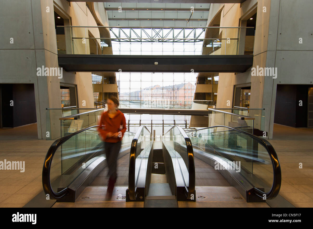 Denmark, Zealand, Copenhagen, Black Diamond library Stock Photo