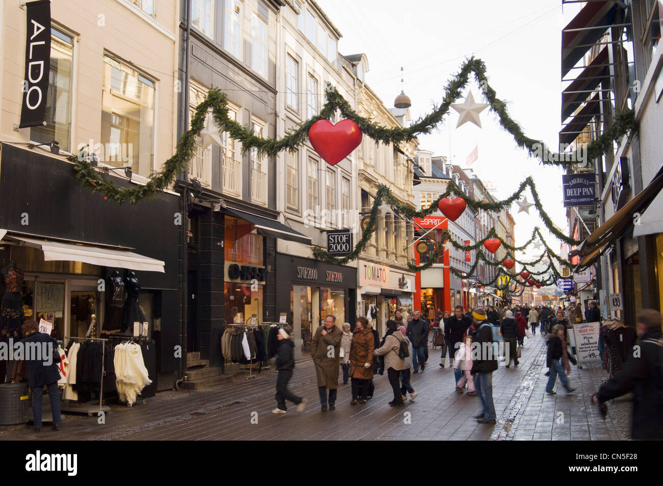 Denmark, Zealand, Copenhagen, Stroget Amagertorv, shopping street Stock  Photo - Alamy