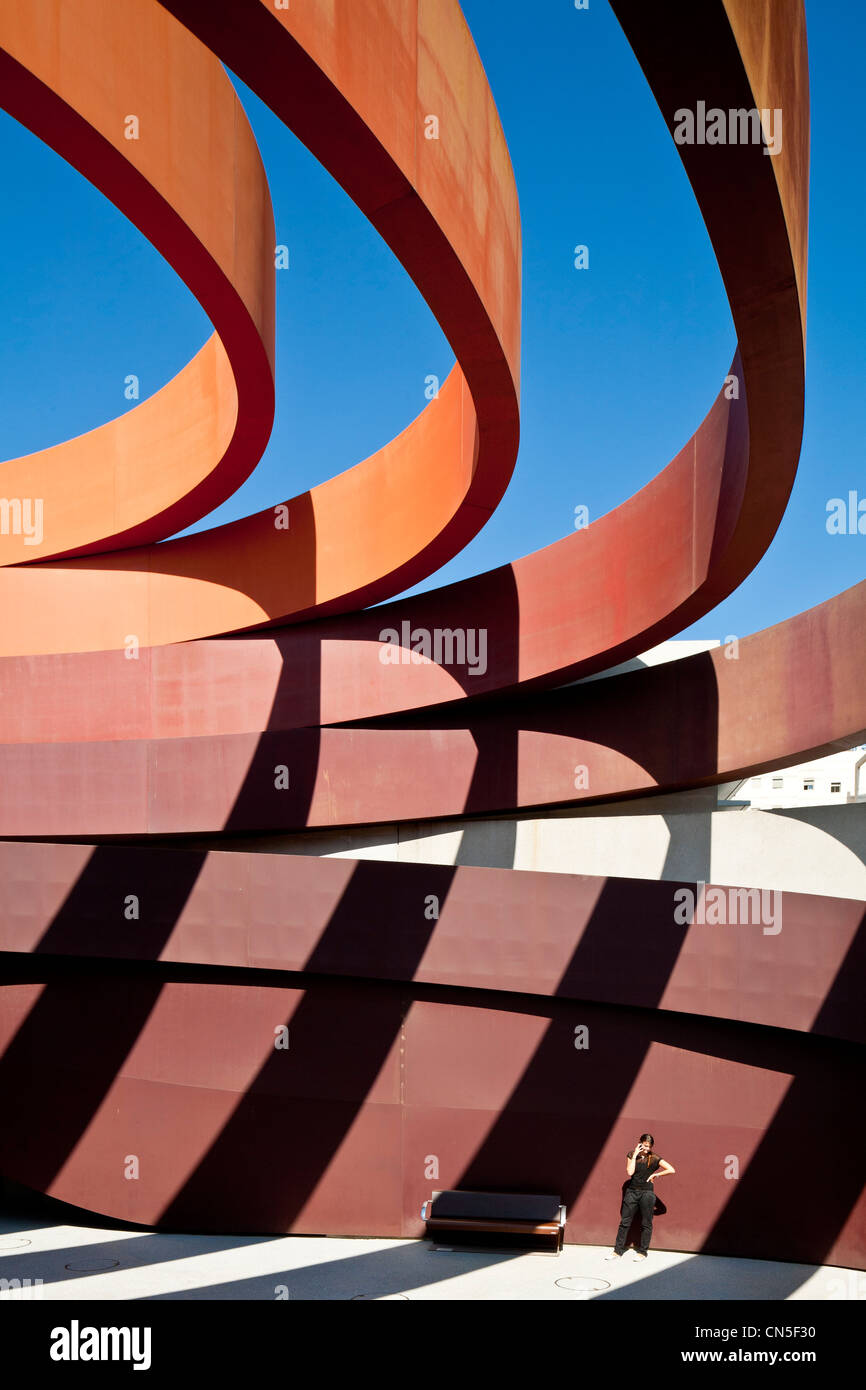 Israel, Tel Aviv, Holon, Design Museum Holon designed by Ron Arad, first museum in the country dedicated to design, open in 2010 Stock Photo