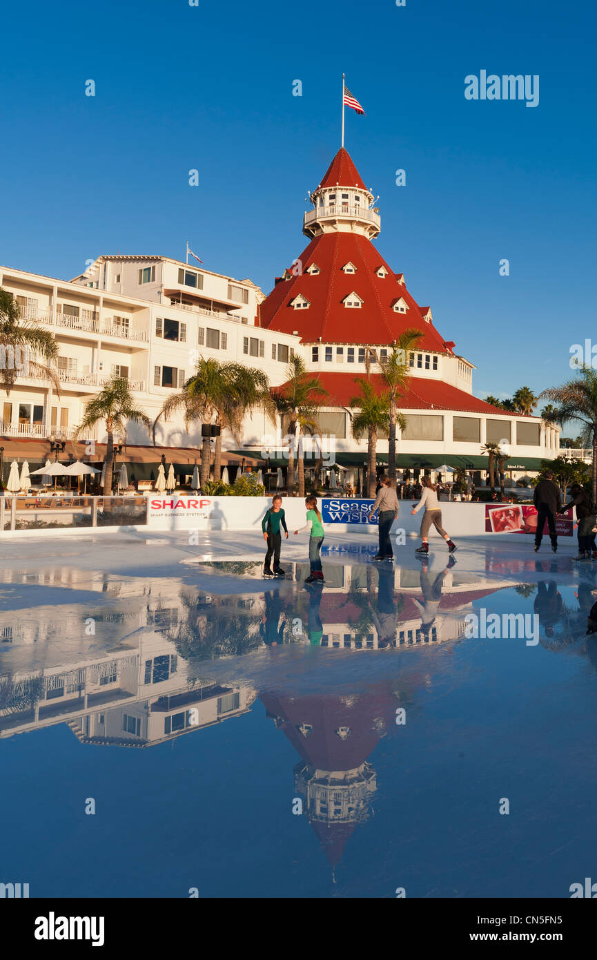 United States, California, San Diego, hotel del Coronado at christmas Stock Photo