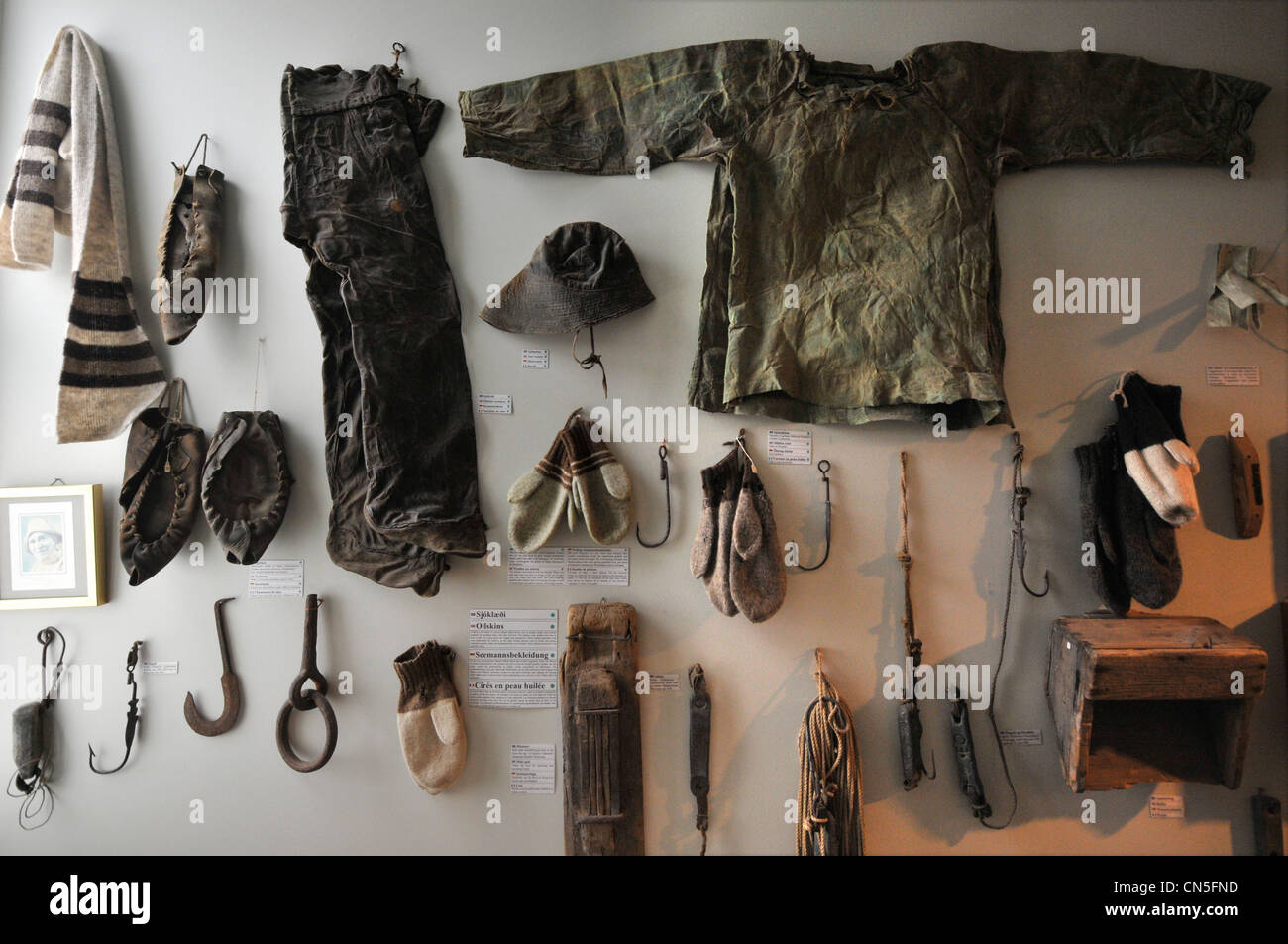 Iceland, Sudurland Region, Skogar, village converted into an open air museum and Folk Museum, collections of the museum, Stock Photo