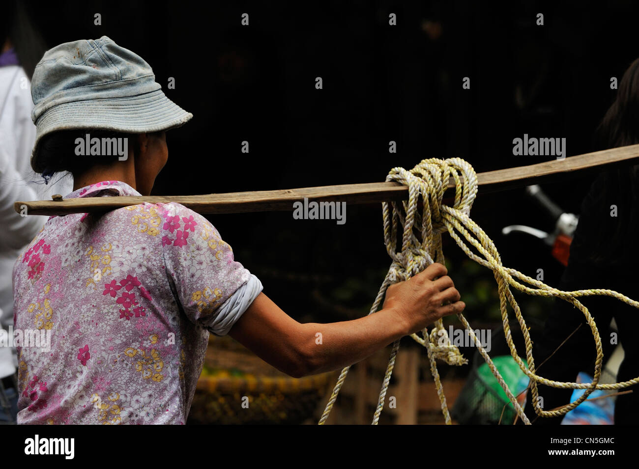 Vietnam, Hanoi, Long Bien market Stock Photo