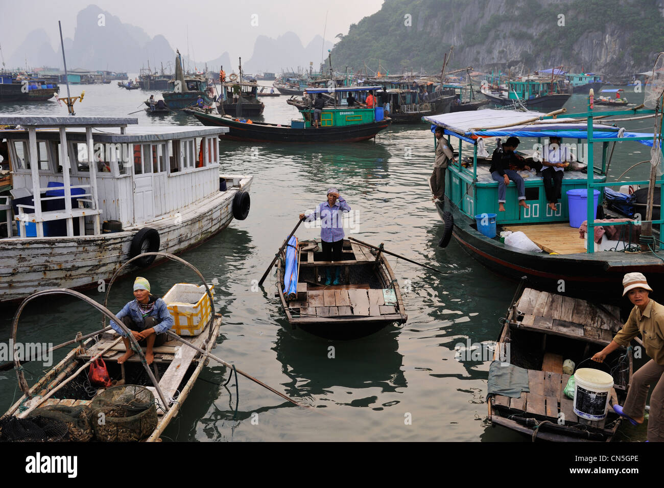 Vietnam, Quang Ninh Province, Halong Bay listed as World Heritage by