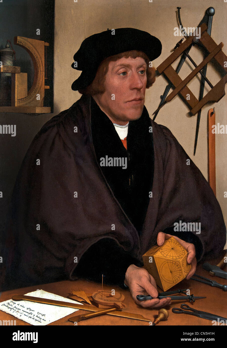 Nicholas KRATZER 1487-1550 Astronomer to King Henry VIII of England by HOLBEIN Hans the Younger 1497-1543 German  Germany Stock Photo