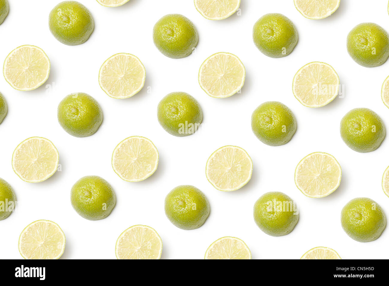 A lime pattern isolated on white Stock Photo