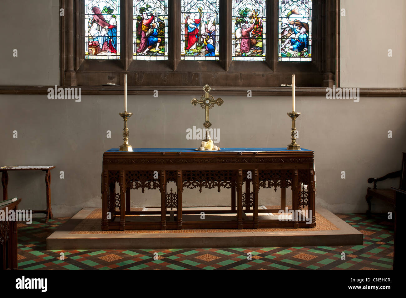 The altar in All Saints with Holy Trinity Church, Loughborough