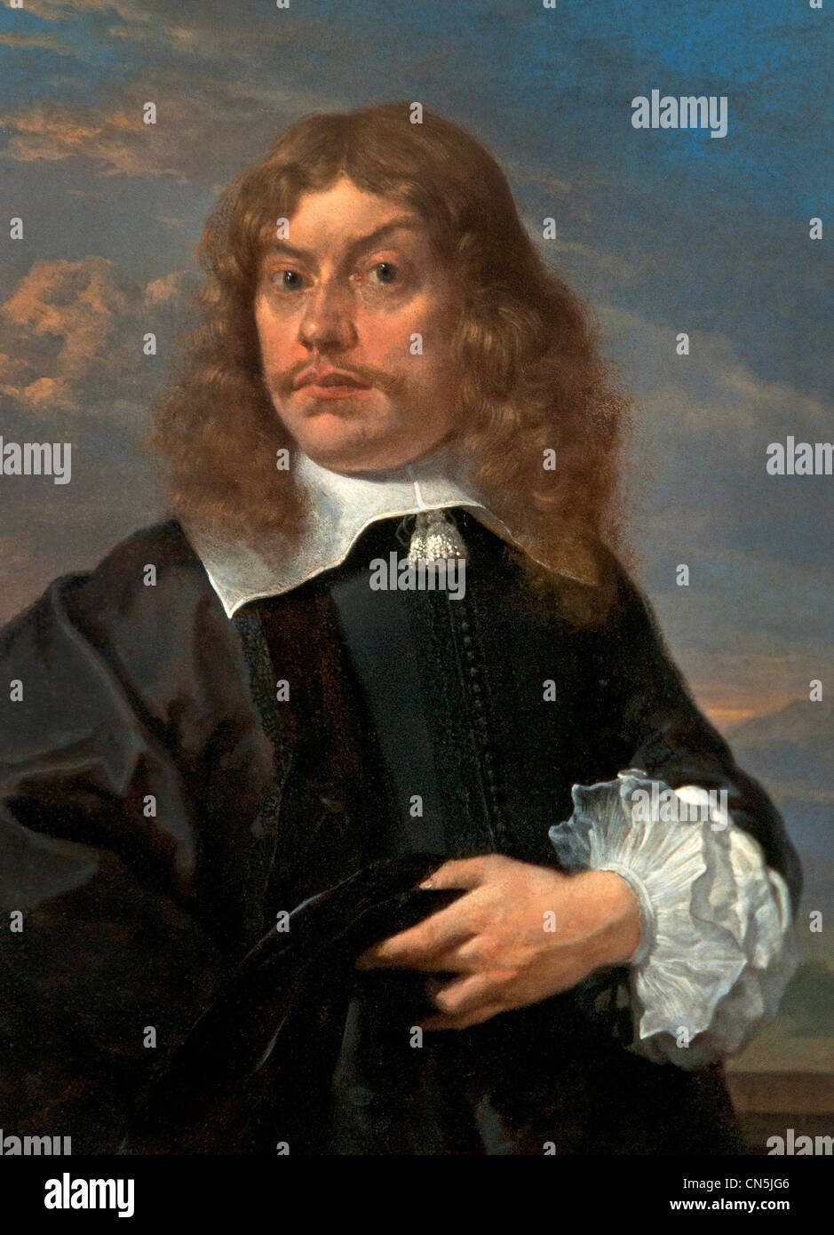 Portrait of a man 1657 Karel du Jardin 1621-1678  Dutch Netherlands Stock Photo