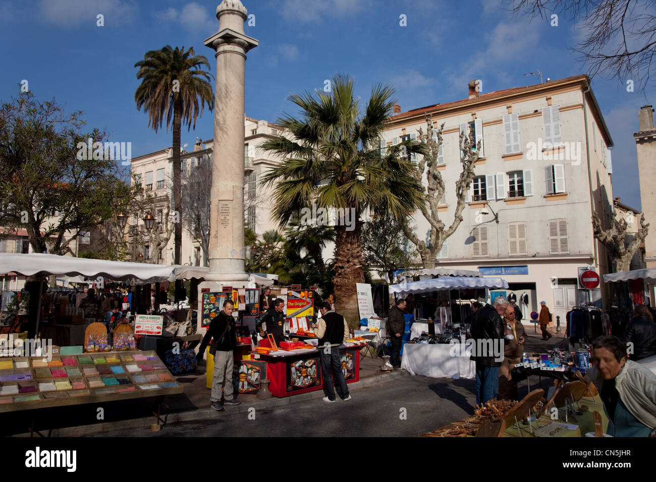 France, Alpes Maritimes, Antibes, old town, market Stock Photo